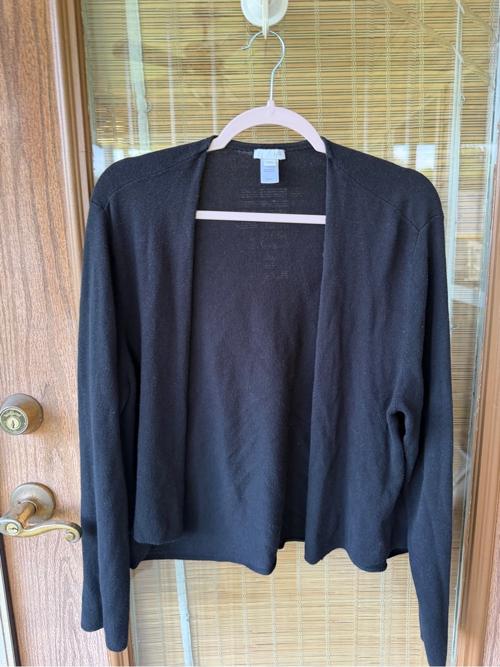 J. Jill Black Open-Front Lightweight Cardigan